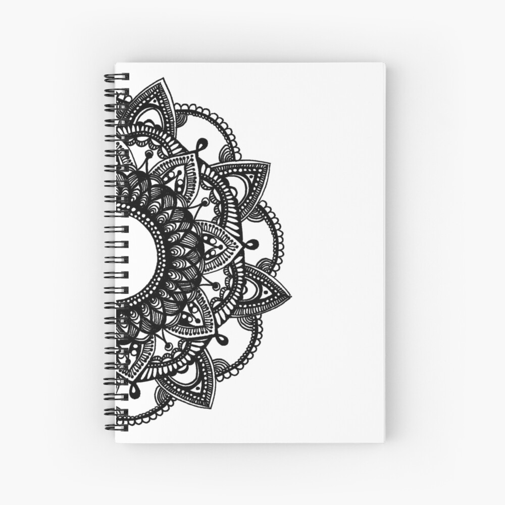 Download "Half mandala I" Spiral Notebook by GiuliaTarter | Redbubble