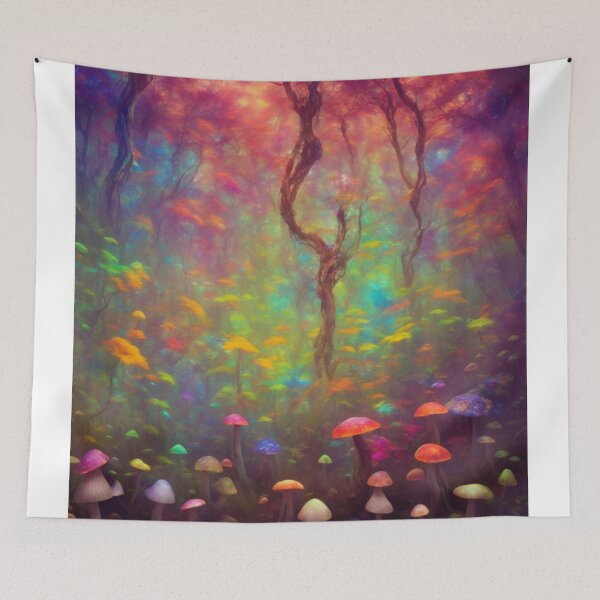 Item preview, Midnight Aura: Dreamy and Glowing Forest with Detailed Face designed and sold by RedArtG09.