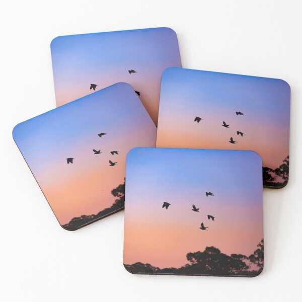 Item preview, Vibrant Colour Sunset with flying bird silhouette  designed and sold by visualsensation.