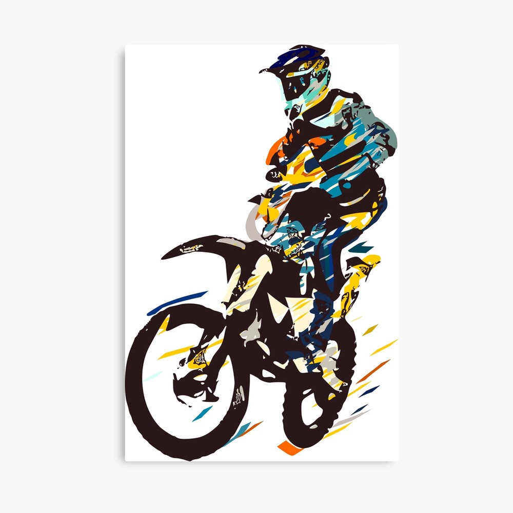 "Motocross" Canvas Print by Grobie Redbubble