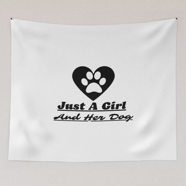 Item preview, Just A Girl And Her Dog - heart designed and sold by AnimalWorldArtt.