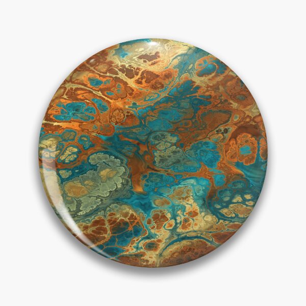 Item preview, Teal Blue & Copper Abstract designed and sold by Trevor Hirst.