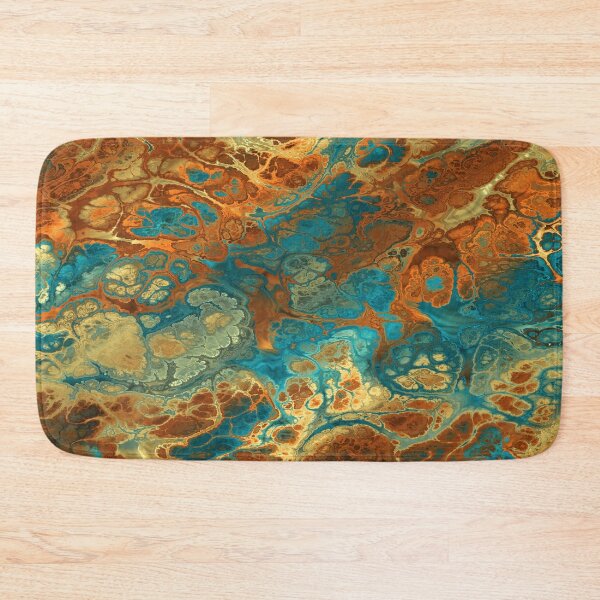 Item preview, Teal Blue & Copper Abstract designed and sold by Trevor Hirst.