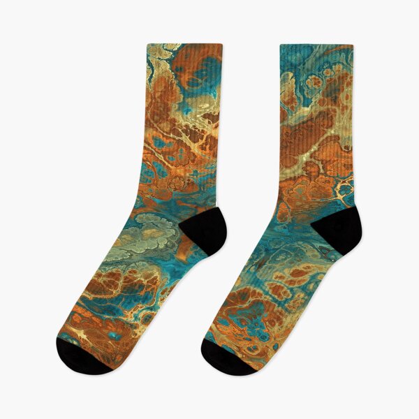 Item preview, Teal Blue & Copper Abstract designed and sold by Trevor Hirst.