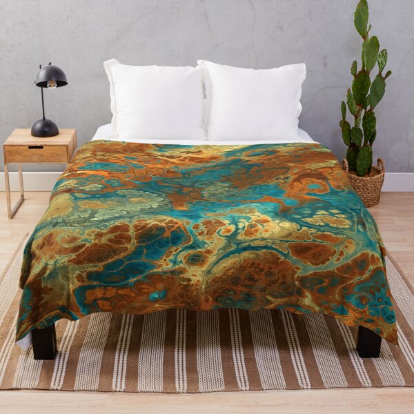 Item preview, Teal Blue & Copper Abstract designed and sold by Trevor Hirst.
