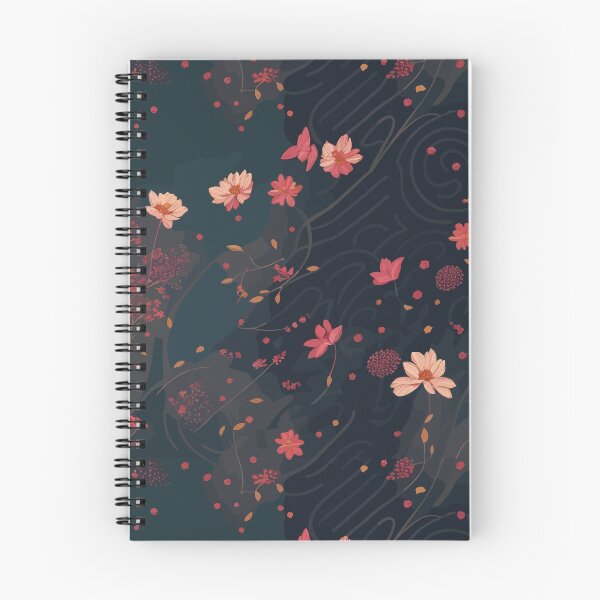 Item preview, Seamless Patterns of flowers with dark background designed and sold by GloriousChoice.