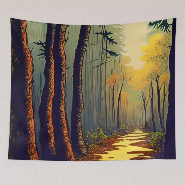 Item preview, Sunset in the woods designed and sold by dystopiatoday.