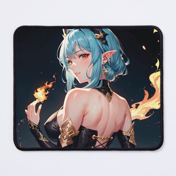 Item preview, A Fiery Anime Tiefling Girl designed and sold by ByteyCreatives.