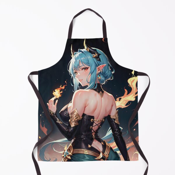 Item preview, A Fiery Anime Tiefling Girl designed and sold by ByteyCreatives.