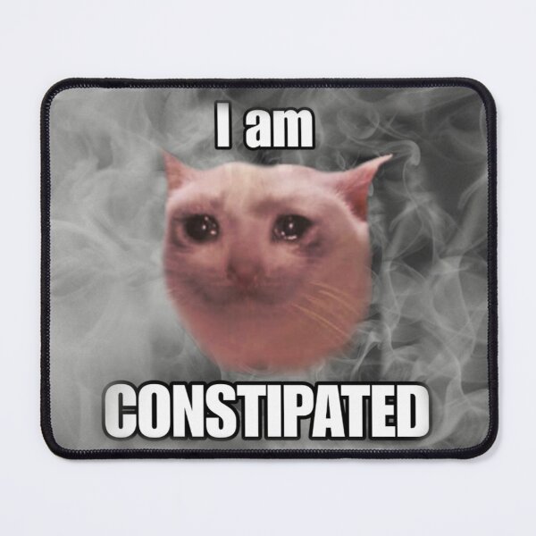 Item preview, I am Constipated - Funny Crying Cat Meme - Dad Joke Humor Absurdity designed and sold by StylishPlatypus.