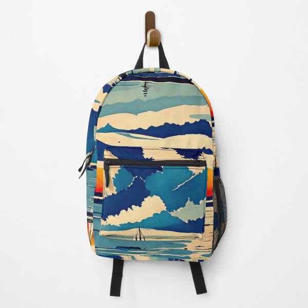 Item preview, Serenity at Sunset: A Bernard Buffet-Inspired Sailboat Harbour designed and sold by RedArtG09.