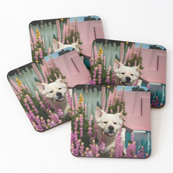 Item preview, Puppy Running Through Flowers Print, Digital Art designed and sold by jade-anthony.