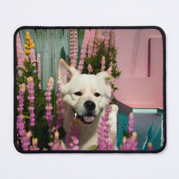 Item preview, Puppy Running Through Flowers Print, Digital Art designed and sold by jade-anthony.