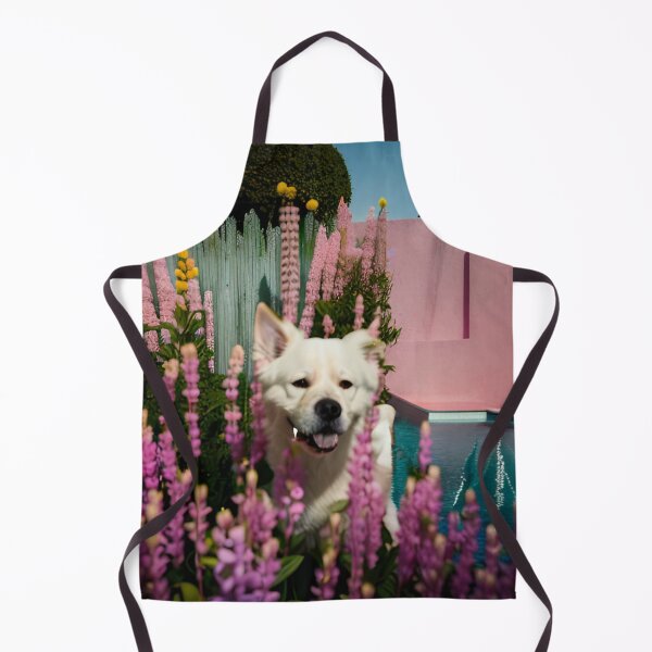 Item preview, Puppy Running Through Flowers Print, Digital Art designed and sold by jade-anthony.