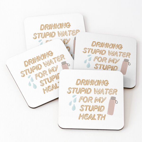 Item preview, Drinking Stupid Water For My Stupid Mental Health | Water Bottle Sticker designed and sold by SimplyClarke.