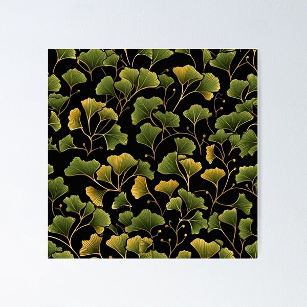 Item preview, Ginkgo Biloba seamless pattern designed and sold by Art by Lilia.