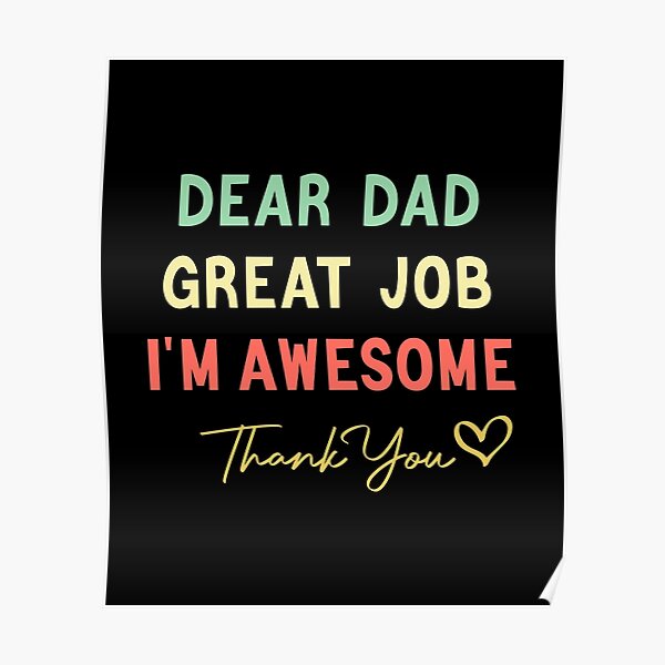  Baseball Dad Poster, To My Dad Poster, Thank You Dad Poster, Fathers  Day Poster Motivation Quotes Wall Art Home Decor : לבית ולמטבח