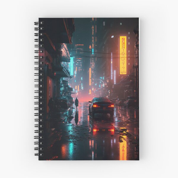 Item preview, Rain-Soaked Cyberpunk Street designed and sold by cyberartmaker.