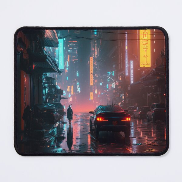 Item preview, Rain-Soaked Cyberpunk Street designed and sold by cyberartmaker.