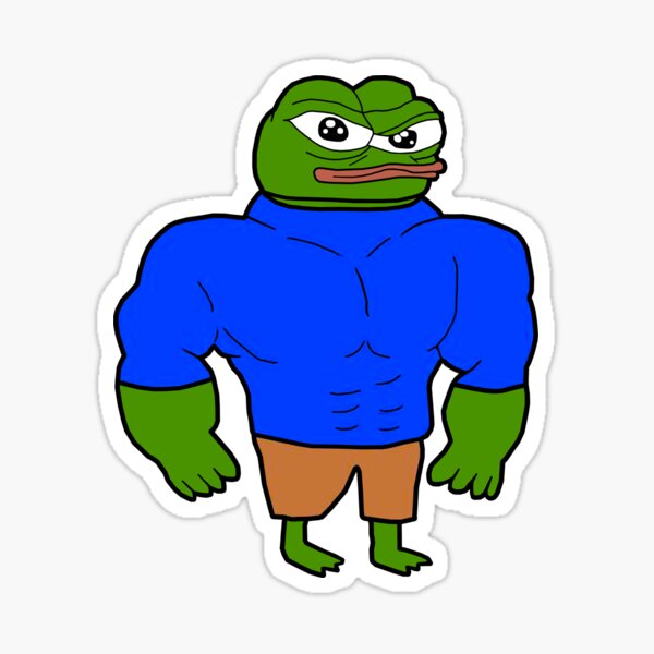 Buff Apu Swole Pepe Sticker For Sale By Slav Art Redbubble