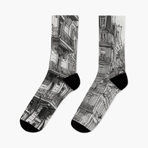 Item preview, Parisian Streets Sketch designed and sold by hamptonstyle.