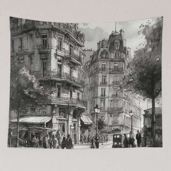 Item preview, Parisian Streets Sketch designed and sold by hamptonstyle.