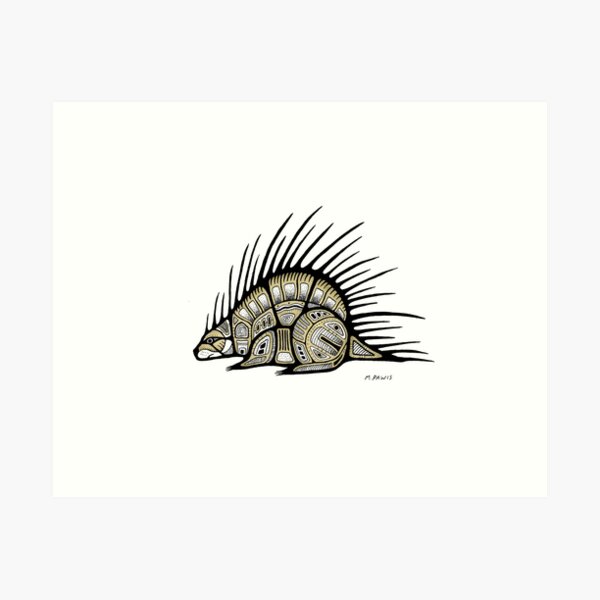 Item preview, traditional porcupine designed and sold by Mangeshig.