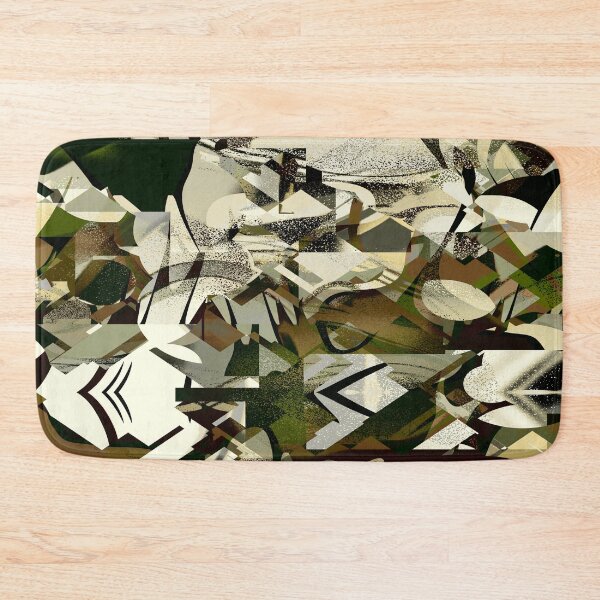 Item preview, Geometric Abstract in Greens, Brown & Cream designed and sold by Trevor Hirst.