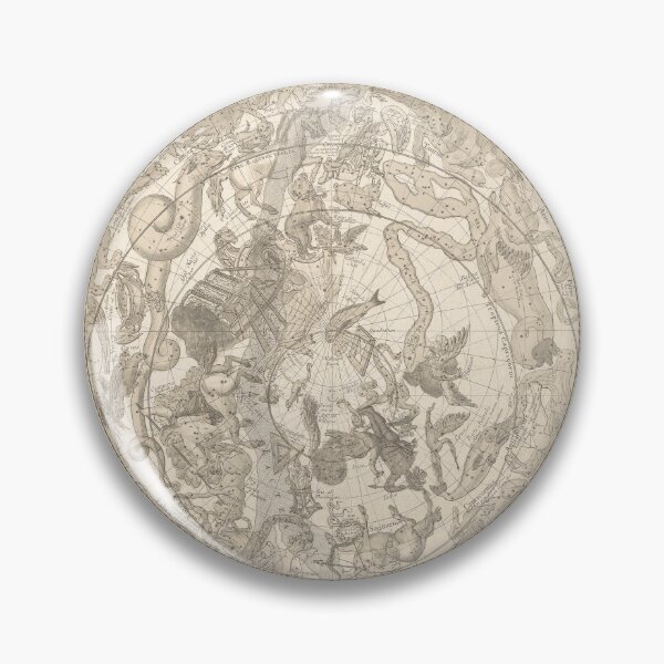 Item preview, Celestial Star Map Zodiac Constellation of Southern Sky Monochromatic Sepia designed and sold by VintageArchive.