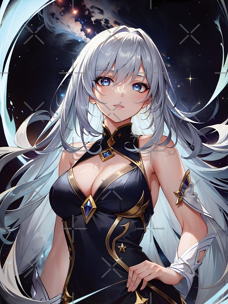 Anime Girl with White Hair | Sticker