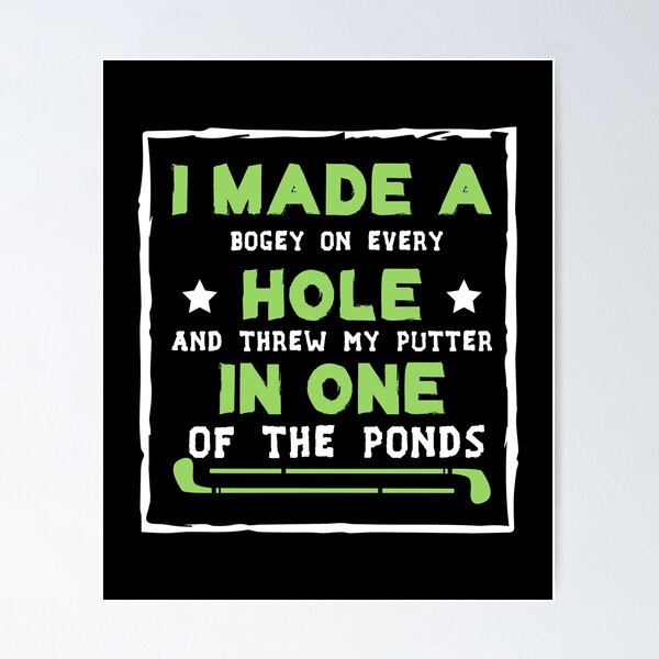 Item preview, i made a bogey on every hole and threw my putter in one of the ponds designed and sold by Life Shop.