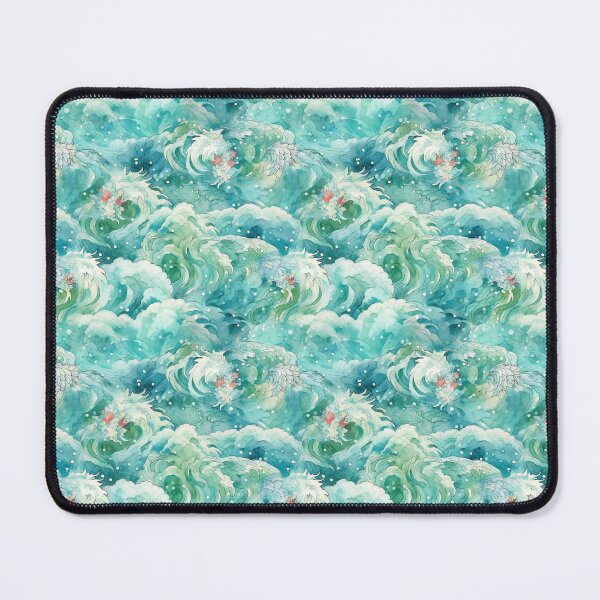 Item preview, Japanese Serpent, Clouds and Waves designed and sold by Mystical Cat Patterns.
