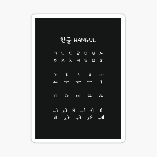 ICONIC Sugar Pop Korean Hangul Alphabet Removable Sticker Pack