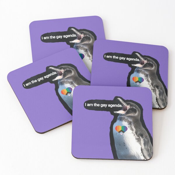 Artikelvorschau, Light Purple #795FC1 Galapagos Penguin screams I am the gay agenda entworfen und verkauft von SBPenguins.