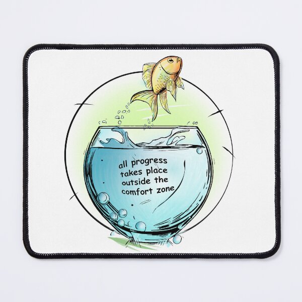 Item preview, All Progress Takes Place Outside the Comfort Zone - fish designed and sold by veibone.