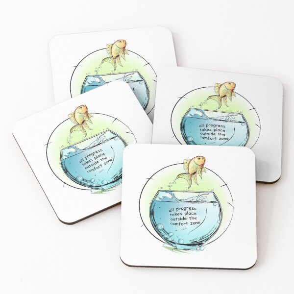 Item preview, All Progress Takes Place Outside the Comfort Zone - fish designed and sold by veibone.