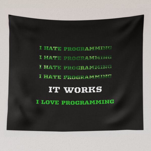 Artikelvorschau, Ich hasse Programmieren | Ich liebe Programmieren entworfen und verkauft von TshirtWing.