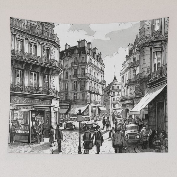 Item preview, Parisian Streets Sketch III designed and sold by hamptonstyle.