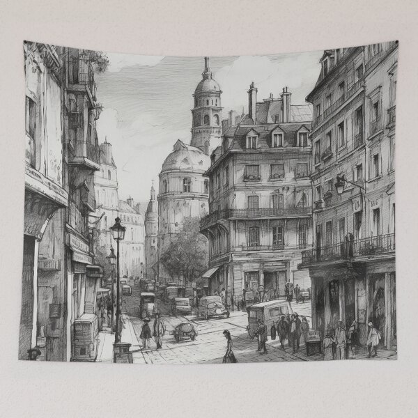 Item preview, Parisian Streets Sketch IV designed and sold by hamptonstyle.