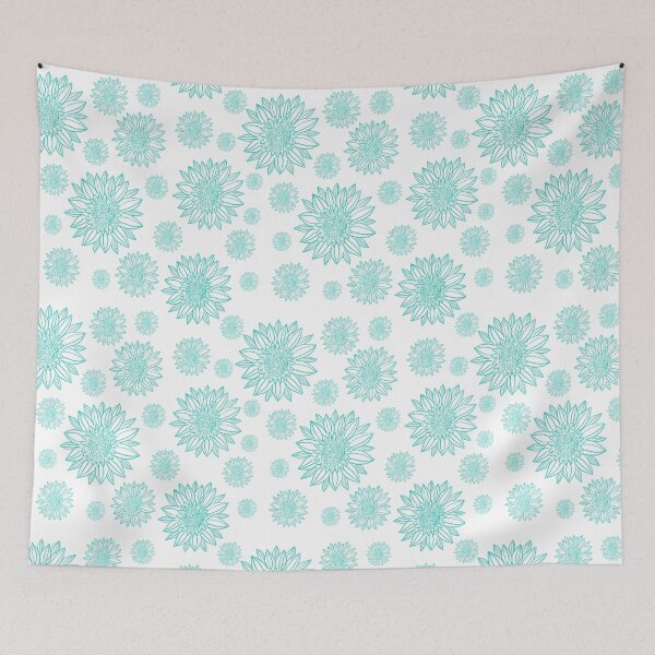Item preview, Sunflower - Teel blue pattern designed and sold by PritiRawtoo.
