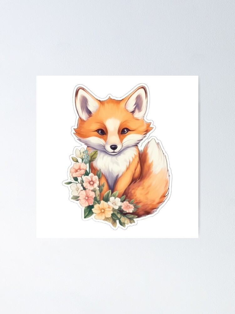 Cute Baby Fox Stickers - Adorable Animal Design for All Ages