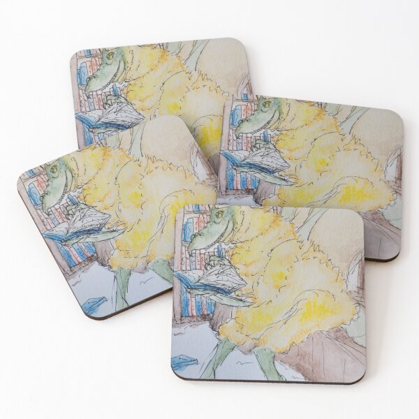 Item preview, Old Man Fluffy Dragon In The Library Prints And More designed and sold by nhitori.