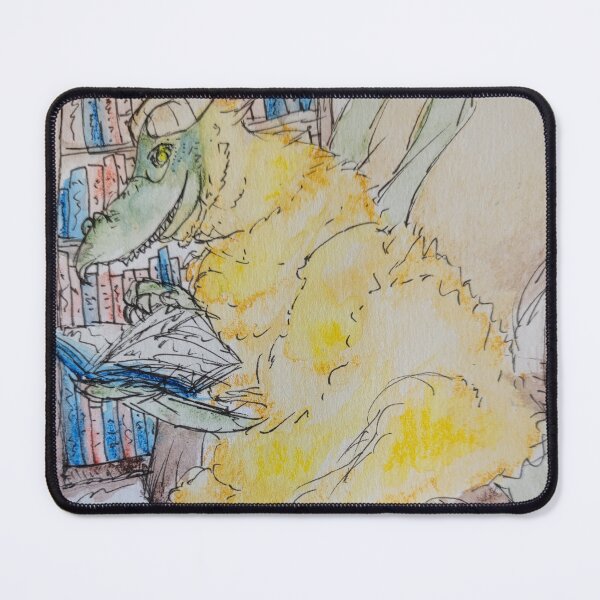 Item preview, Old Man Fluffy Dragon In The Library Prints And More designed and sold by nhitori.
