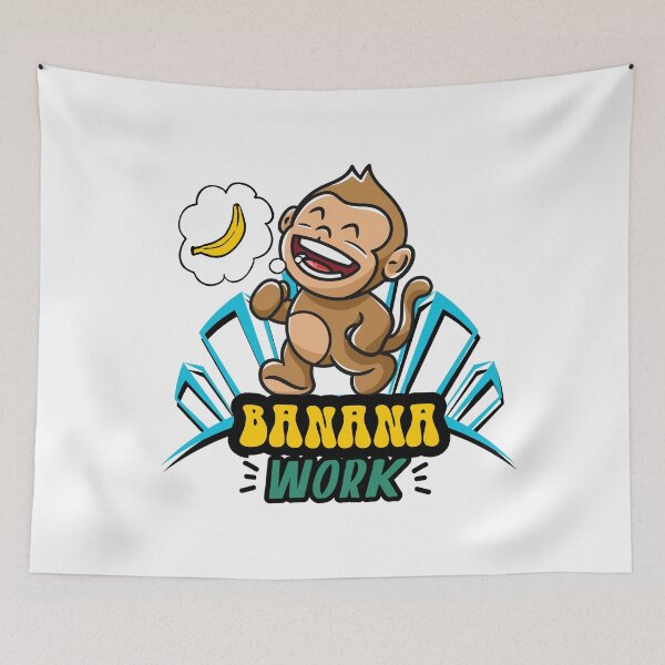 Item preview, Monkey "Banana Work" designed and sold by MEGAEYNAS.