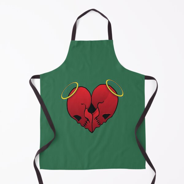 Item preview, Valentine angel skull heart head designed and sold by Donutlovers.