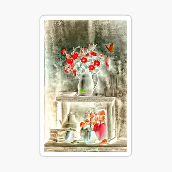 Item preview, Still Life With Red Flowers designed and sold by James DeFazio.