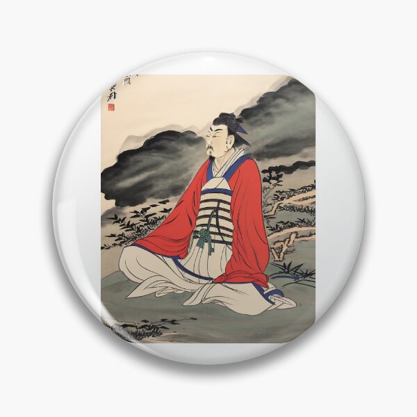 Item preview, meditating Man- vintage chinese art - Guo Hua Style designed and sold by Asian-Art.