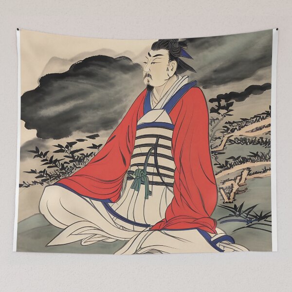 Item preview, meditating Man- vintage chinese art - Guo Hua Style designed and sold by Asian-Art.