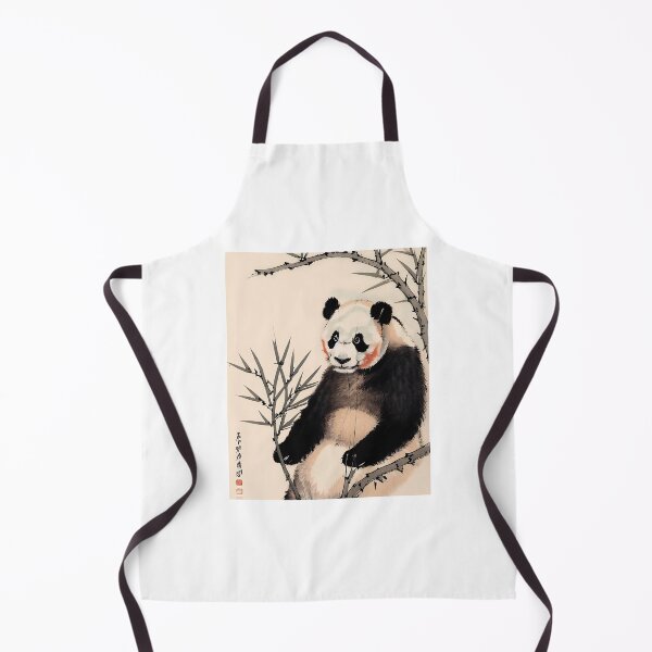 Item preview, Panda sitting on a Tree Branch - vintage chinese art - Guo Hua Style designed and sold by Asian-Art.