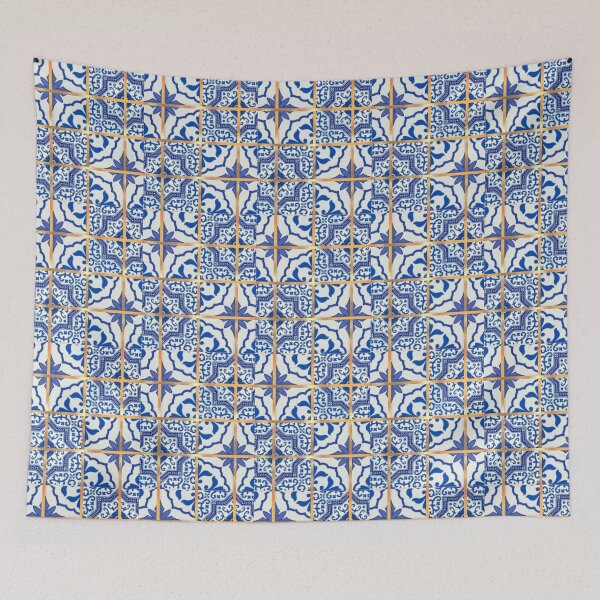 Item preview, Blue, white pattern tile china designed and sold by Nathanfulks551.